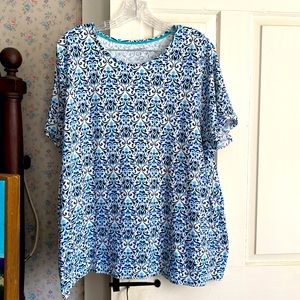 Croft&borrow Teal Patterned Classic Tee